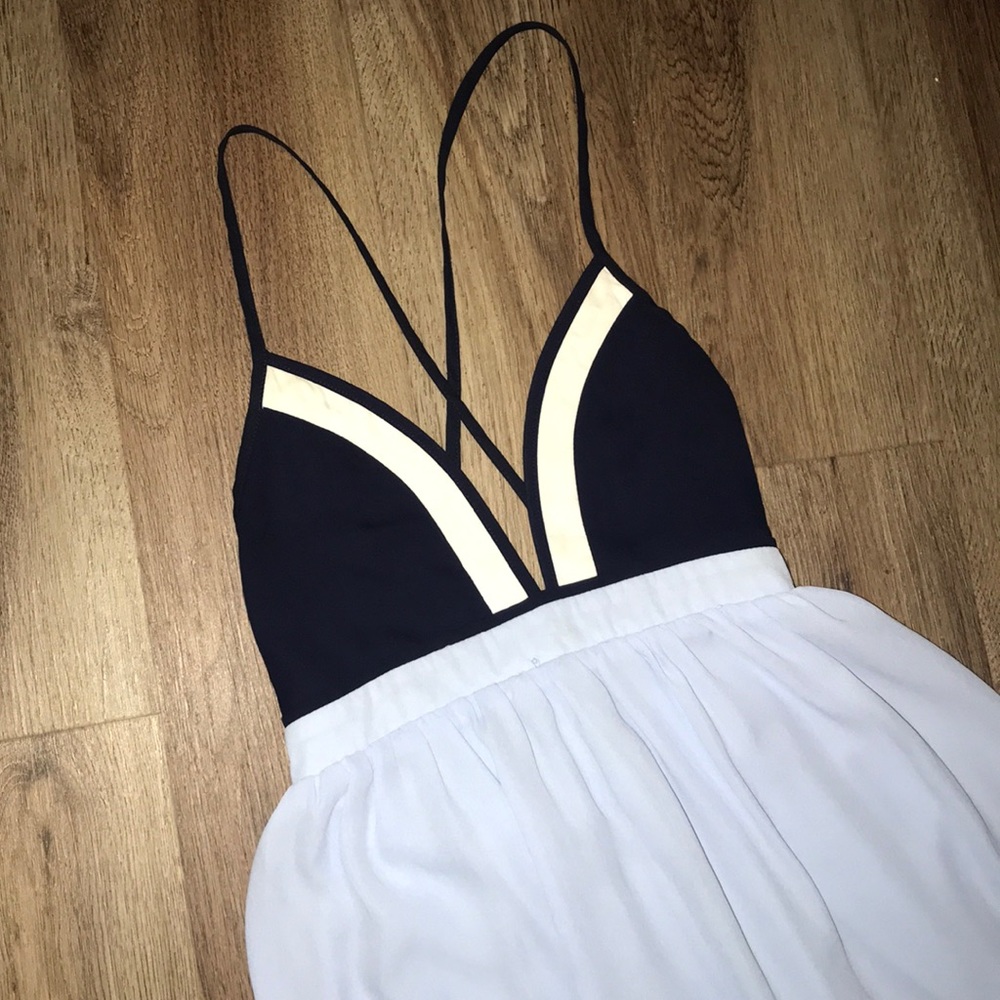 Navy/Baby Blue Maxi Dress